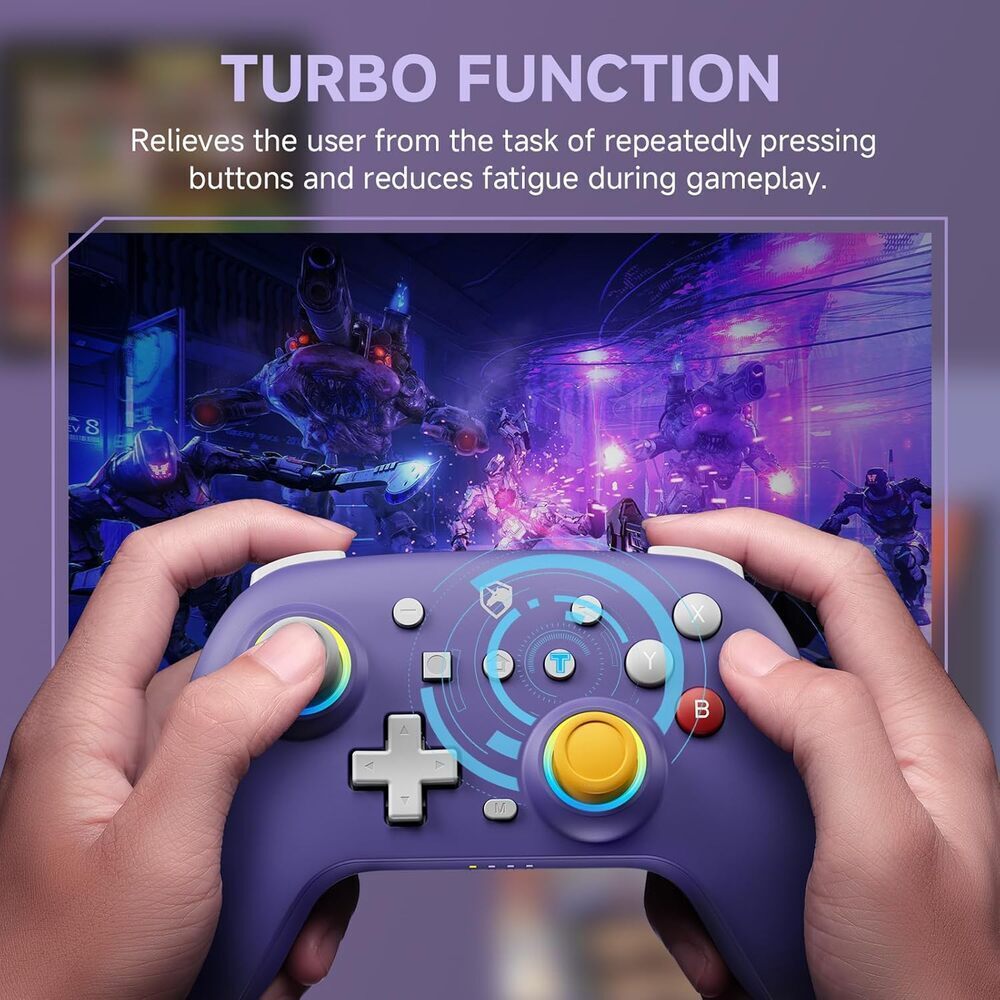 ECHTPower Switch Controller Wireless Pro RGB Turbo Retro Gamepad for Switch 2 - Picture 5 of 8